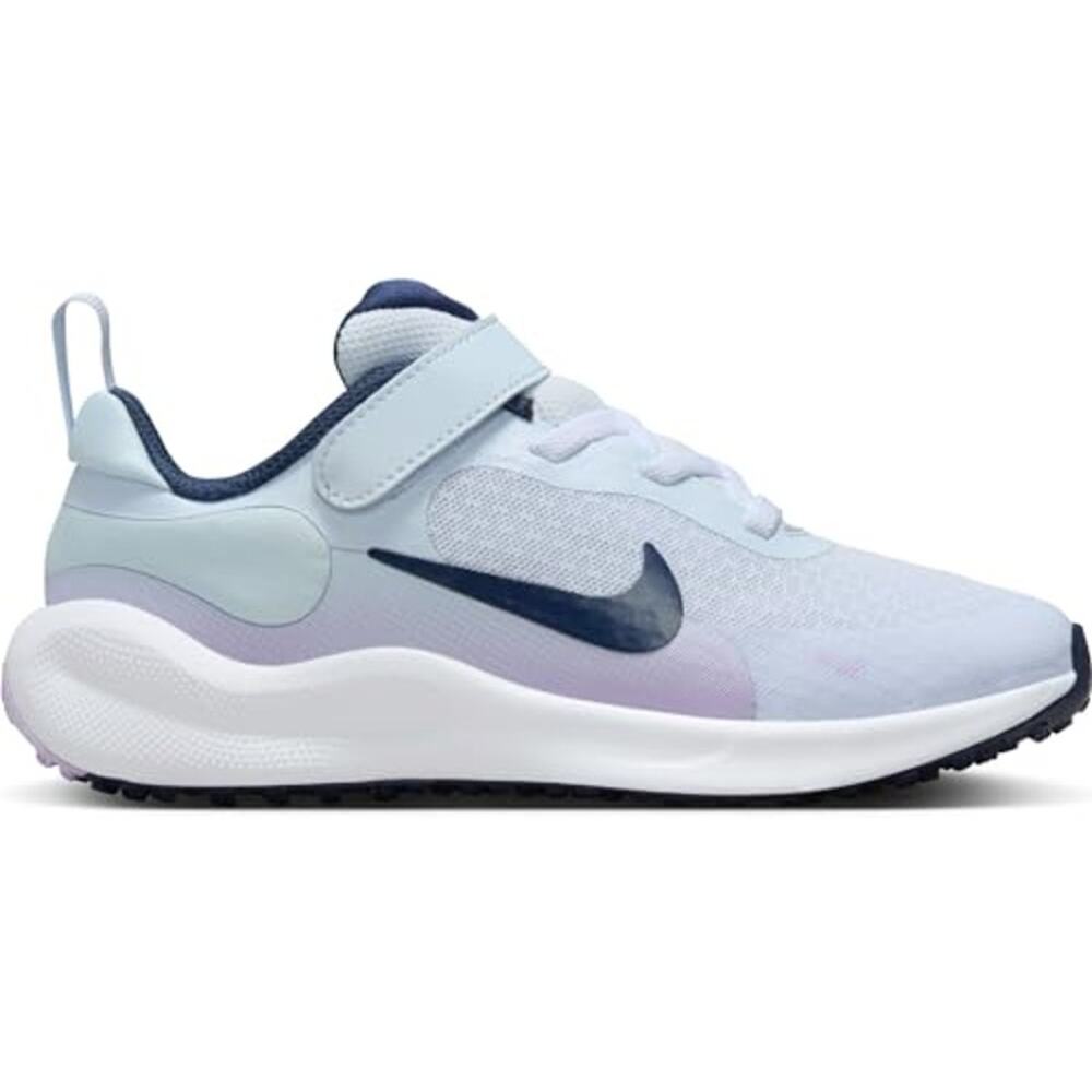 NWT Nike Revolution 7 Little Kid Sneakers Unisex Grey Navy Size 8